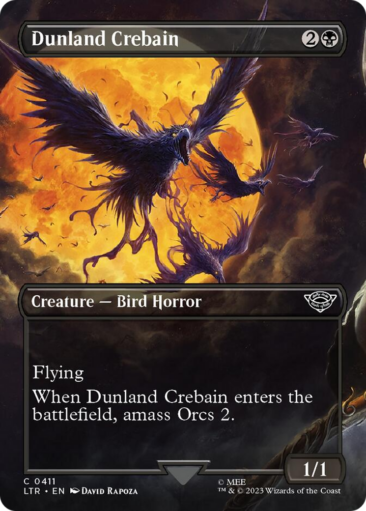 Dunland Crebain (Borderless Alternate Art) [The Lord of the Rings: Tales of Middle-Earth] - Destination Retro