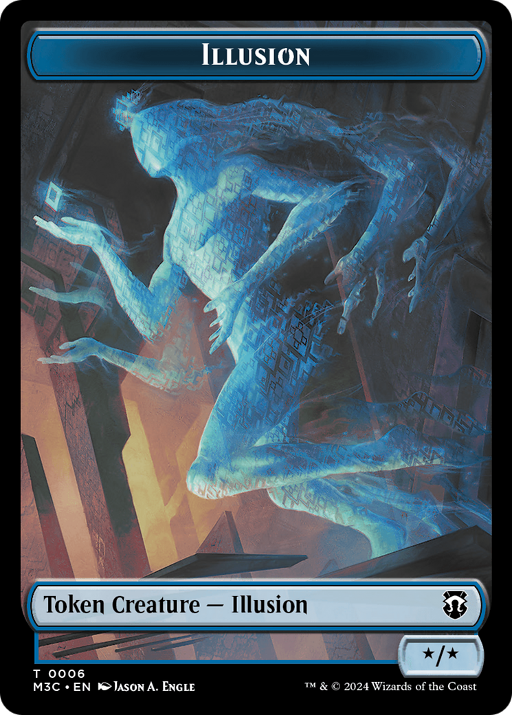 Illusion (Ripple Foil) // Servo Double-Sided Token [Modern Horizons 3 Commander Tokens] - Destination Retro