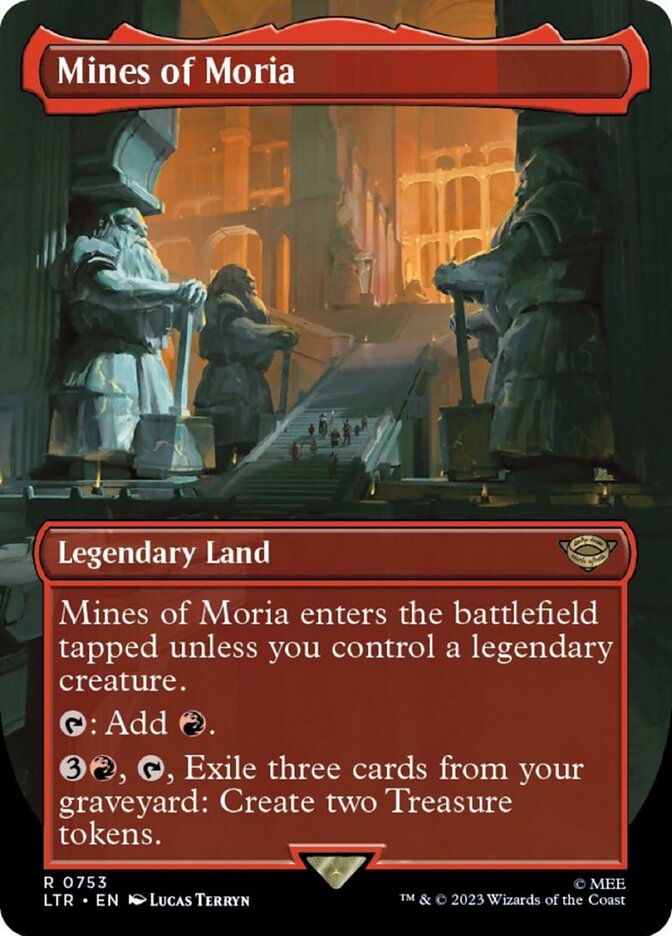 Mines of Moria (Borderless Alternate Art) (Surge Foil) (753) [The Lord of the Rings: Tales of Middle-Earth] - Destination Retro