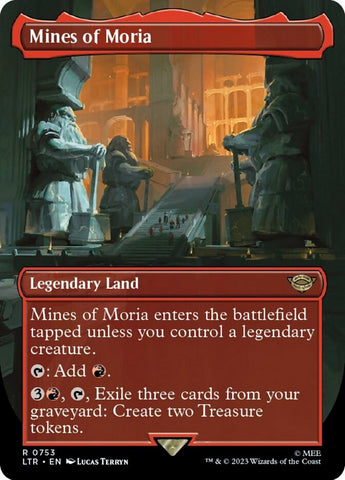 Mines of Moria (Borderless Alternate Art) (Surge Foil) (753) [The Lord of the Rings: Tales of Middle-Earth] - Destination Retro