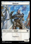 Treasure // Knight Double-Sided Token [Commander Masters Tokens] - Destination Retro