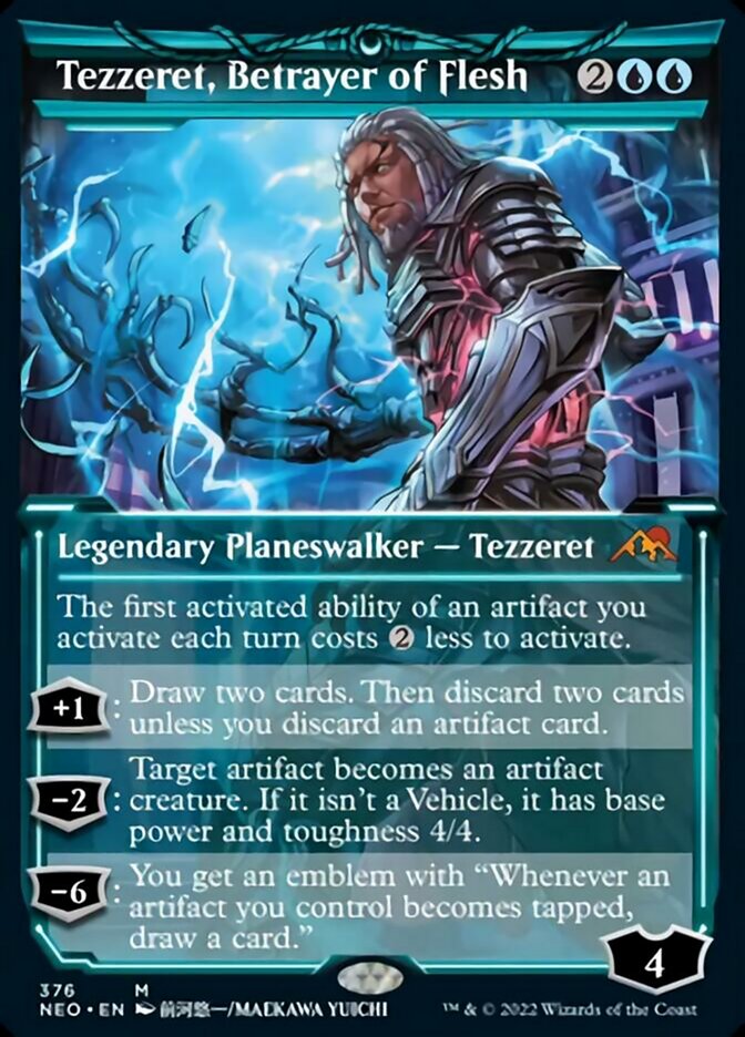 Tezzeret, Betrayer of Flesh (Showcase Soft Glow) [Kamigawa: Neon Dynasty] - Destination Retro