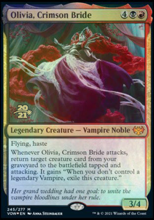 Olivia, Crimson Bride [Innistrad: Crimson Vow Prerelease Promos] - Destination Retro