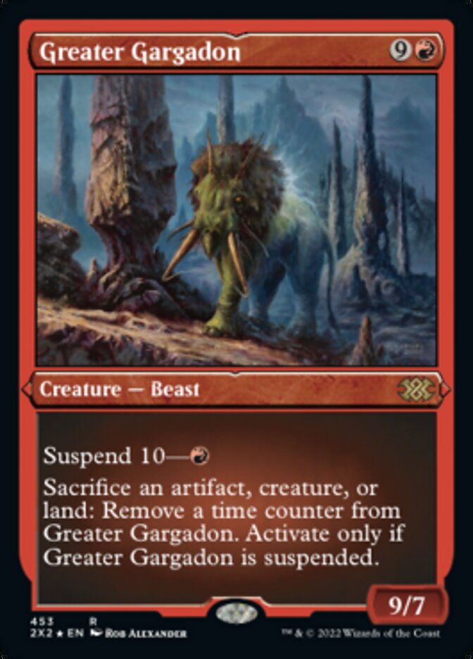 Greater Gargadon (Foil Etched) [Double Masters 2022] - Destination Retro