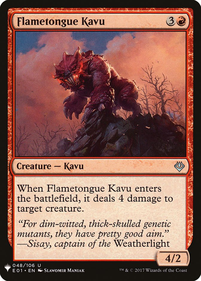 Flametongue Kavu [Mystery Booster] - Destination Retro
