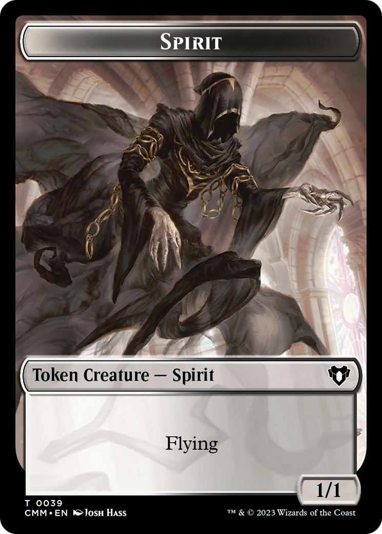 Spirit (0039) // Bird Illusion Double-Sided Token [Commander Masters Tokens] - Destination Retro