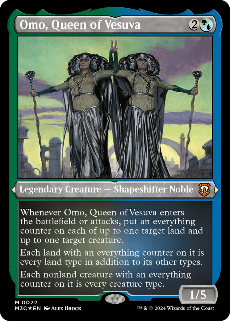 Omo, Queen of Vesuva (Foil Etched) [Modern Horizons 3 Commander] - Destination Retro