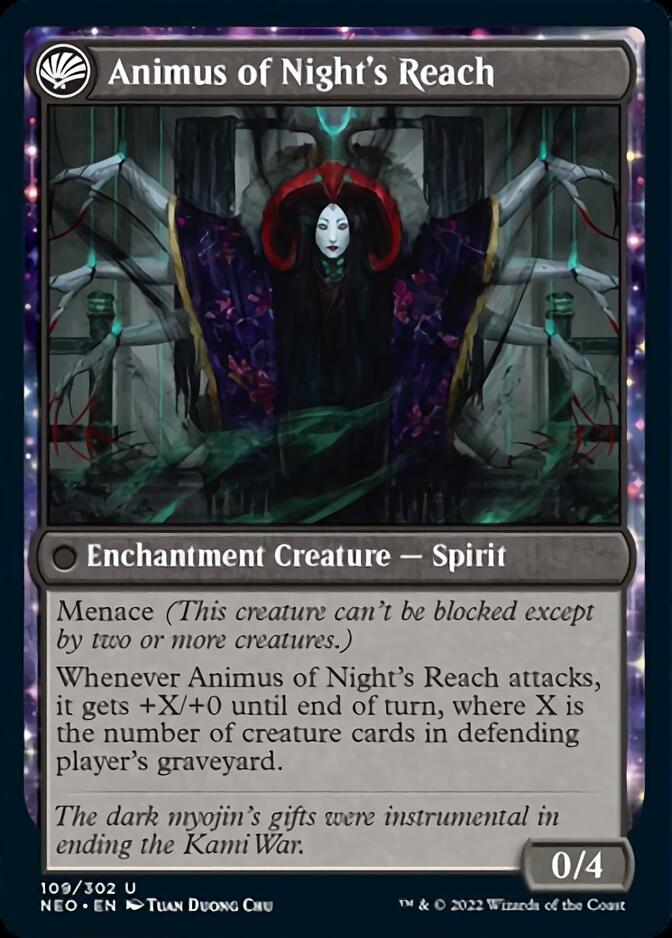 The Long Reach of Night // Animus of Night's Reach [Kamigawa: Neon Dynasty] - Destination Retro