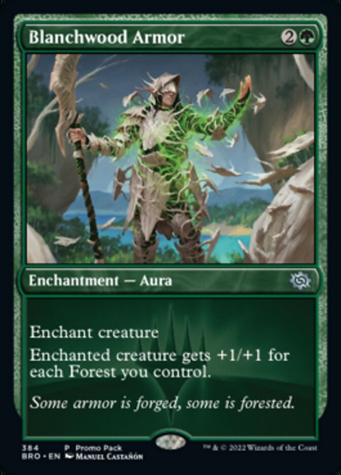 Blanchwood Armor (Promo Pack) [The Brothers' War Promos] - Destination Retro
