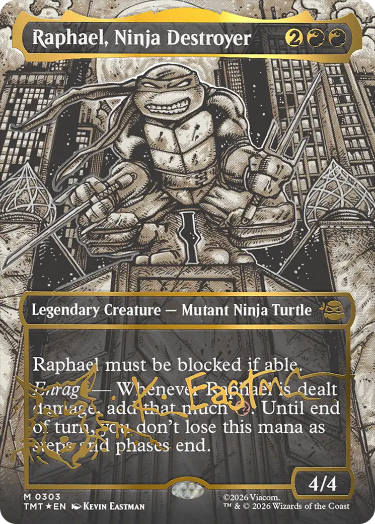 Raphael, Ninja Destroyer (Borderless) (Gold-Stamped Signature) [Teenage Mutant Ninja Turtles] - Destination Retro