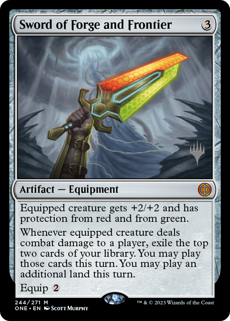 Sword of Forge and Frontier (Promo Pack) [Phyrexia: All Will Be One Promos] - Destination Retro