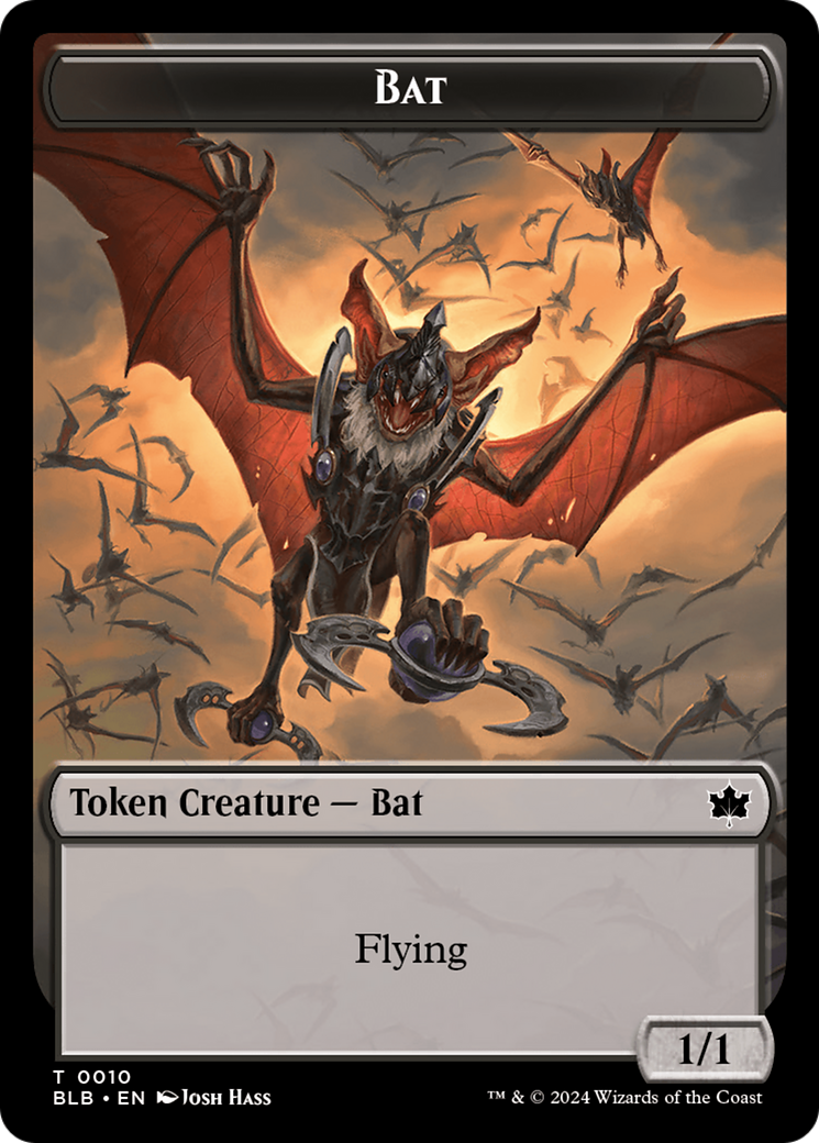 Bat // Intrepid Rabbit Double-Sided Token [Bloomburrow Tokens] - Destination Retro