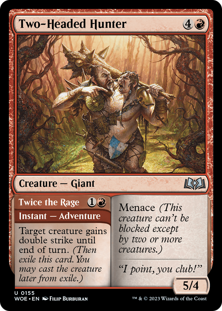 Two-Headed Hunter // Twice the Rage [Wilds of Eldraine] - Destination Retro