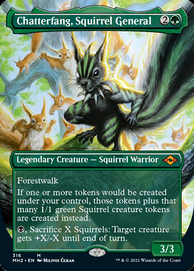 Chatterfang, Squirrel General (Borderless Alternate Art) [Modern Horizons 2] - Destination Retro