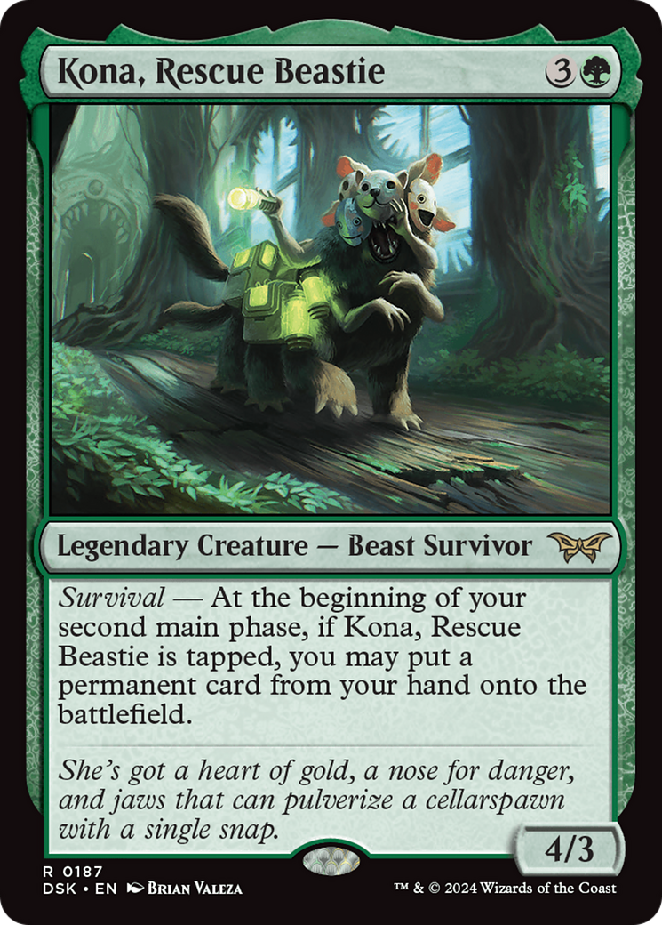 Kona, Rescue Beastie (0187) [Duskmourn: House of Horror] - Destination Retro