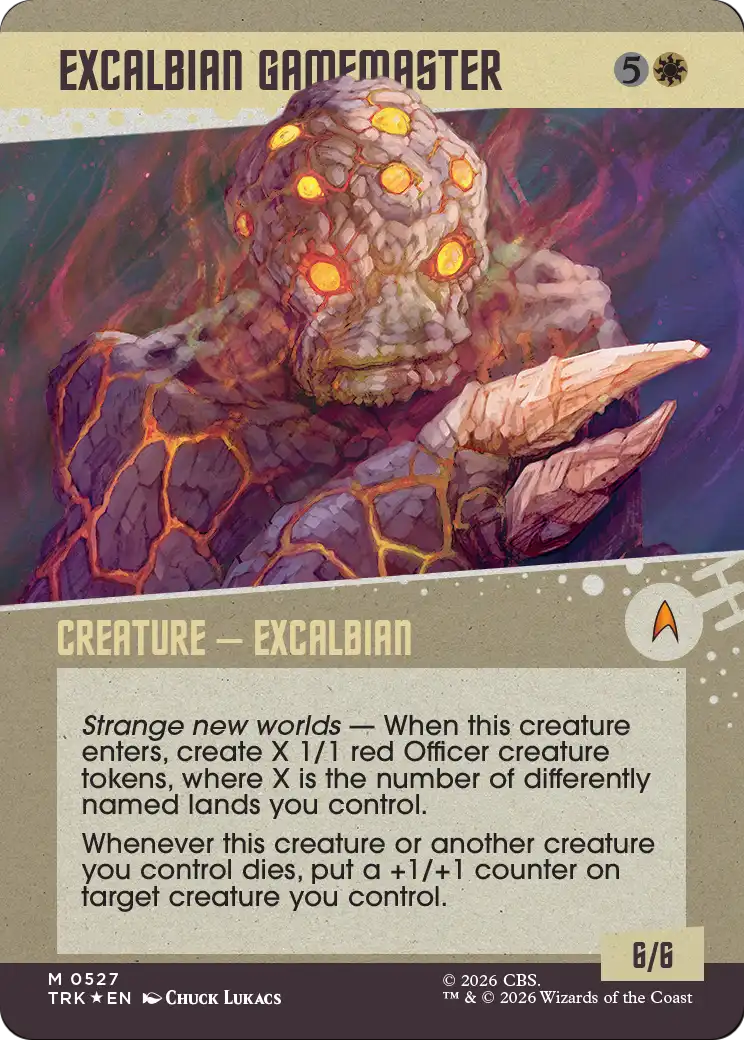 Excalbian Gamemaster (Showcase) (Surge Foil) [Star Trek] - Destination Retro
