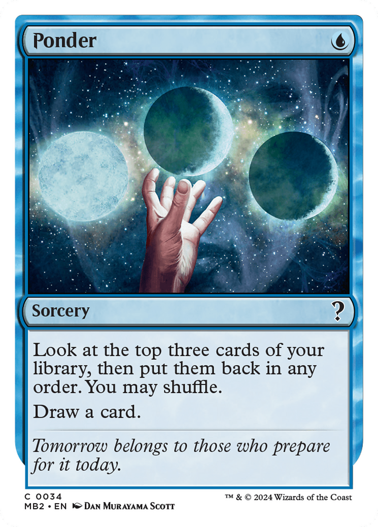 Ponder (White Border) [Mystery Booster 2] - Destination Retro