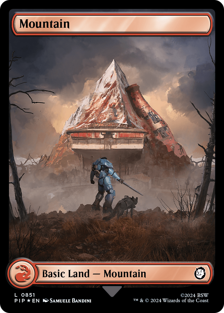 Mountain (0851) (Surge Foil) [Fallout] - Destination Retro