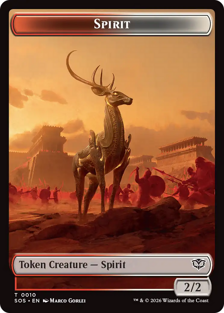 Inkling (0006) // Spirit (0010) Double-Sided Token [Secrets of Strixhaven Tokens] - Destination Retro
