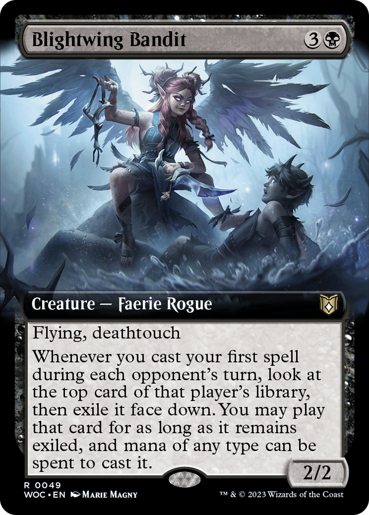 Blightwing Bandit (Extended Art) [Wilds of Eldraine Commander] - Destination Retro