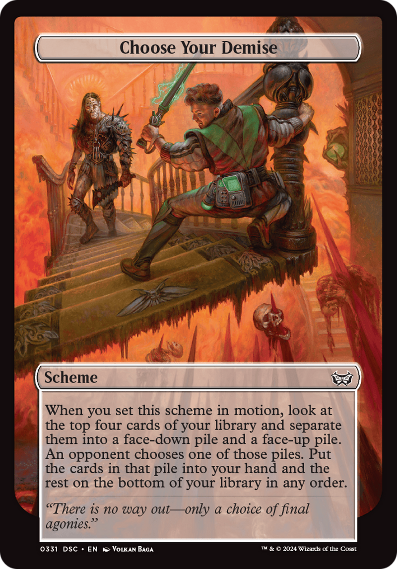 Choose Your Demise (Full Art) [Duskmourn: Archenemy] - Destination Retro