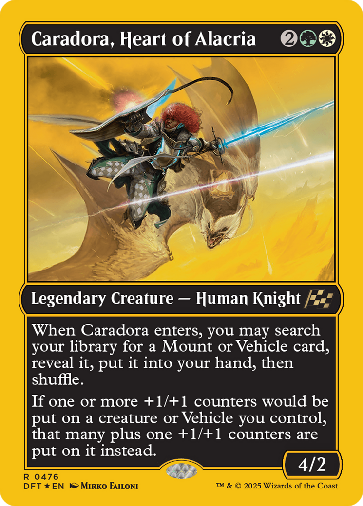 Caradora, Heart of Alacria (First-Place Foil) [Aetherdrift] - Destination Retro