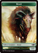 Beast // Treasure Double-Sided Token [Tarkir: Dragonstorm Commander Tokens] - Destination Retro