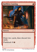 Faithless Looting (White Border) [Mystery Booster 2] - Destination Retro