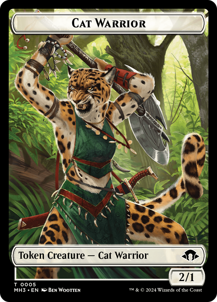 Servo // Cat Warrior Double-Sided Token [Modern Horizons 3 Tokens] - Destination Retro
