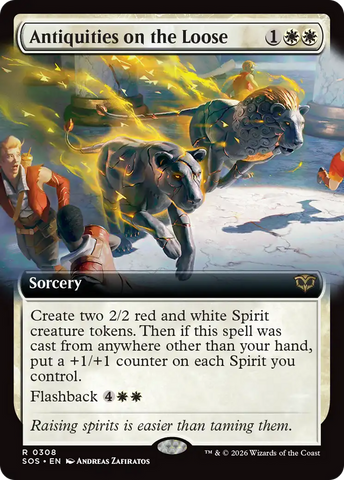 Antiquities on the Loose (Extended Art) [Secrets of Strixhaven] - Destination Retro