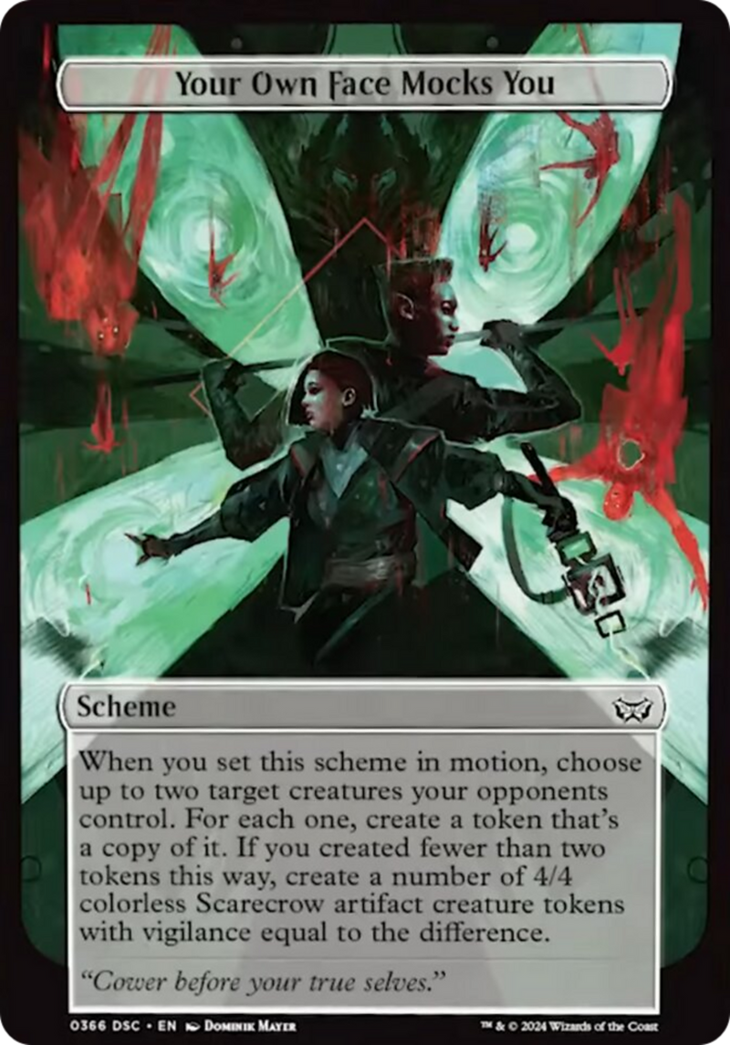 Your Own Face Mocks You (Full Art) [Duskmourn: Archenemy] - Destination Retro