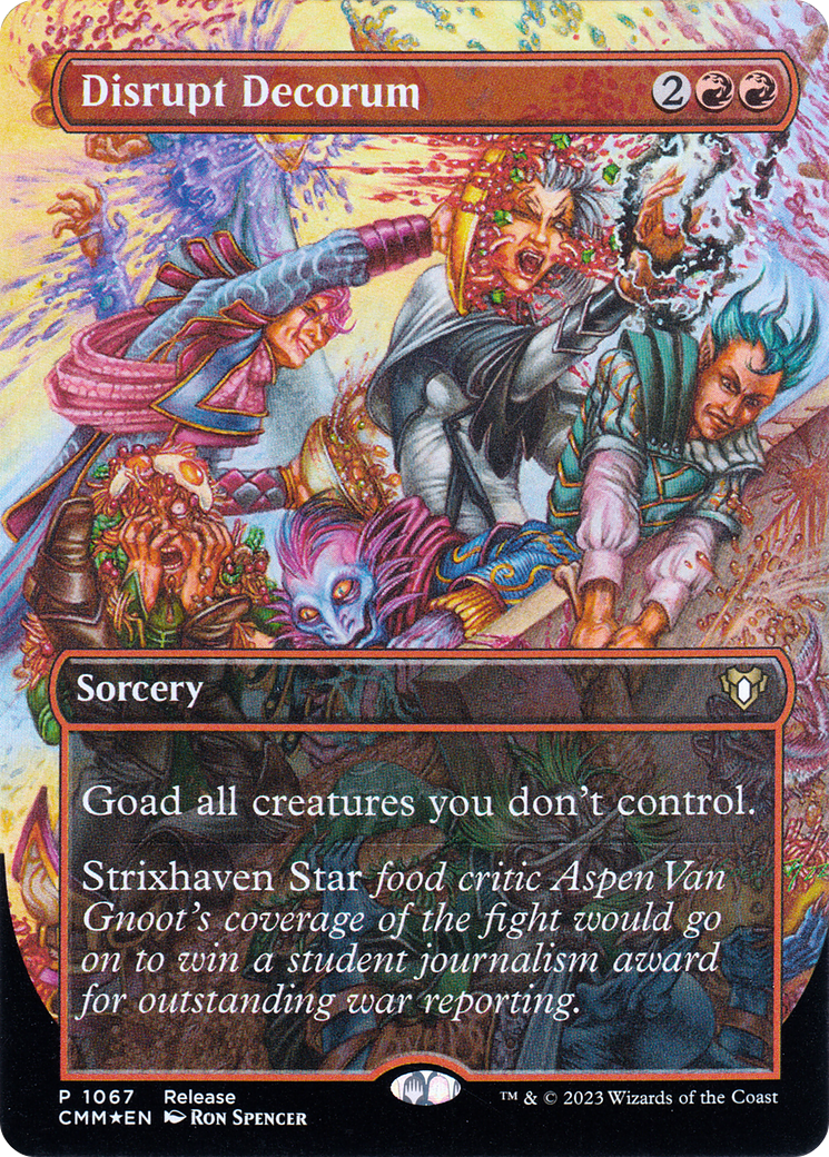 Disrupt Decorum (Borderless Alternate Art) [Commander Masters] - Destination Retro