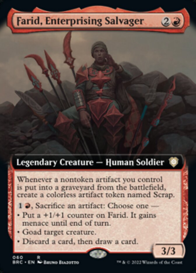 Farid, Enterprising Salvager (Extended Art) [The Brothers' War Commander] - Destination Retro