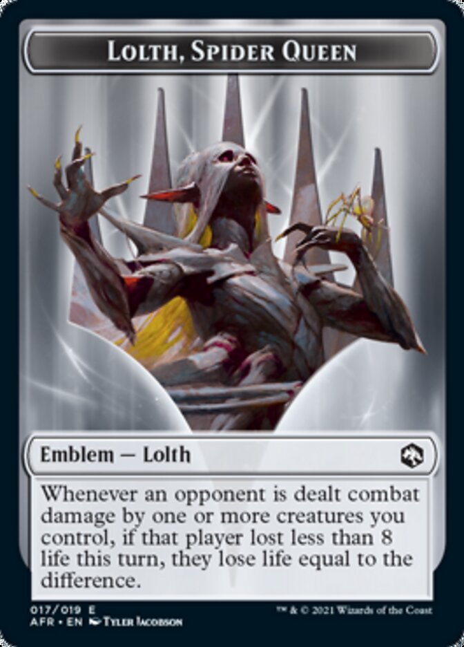 Wolf // Lolth, Spider Queen Emblem Double-Sided Token [Dungeons & Dragons: Adventures in the Forgotten Realms Tokens] - Destination Retro