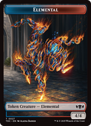 Elemental (0027) // Monk Double-Sided Token [Tarkir: Dragonstorm Commander Tokens] - Destination Retro