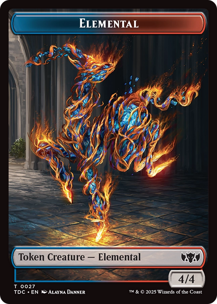 Elemental (0027) // Monk Double-Sided Token [Tarkir: Dragonstorm Commander Tokens] - Destination Retro