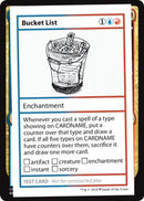 Bucket List (2021 Edition) [Mystery Booster Playtest Cards] - Destination Retro