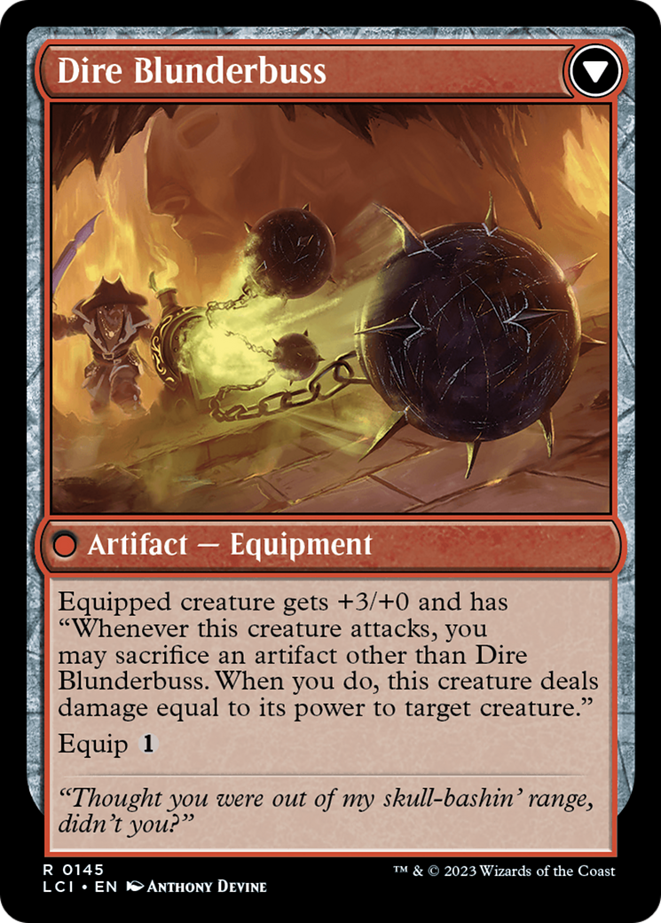 Dire Flail // Dire Blunderbuss [The Lost Caverns of Ixalan Prerelease Cards] - Destination Retro