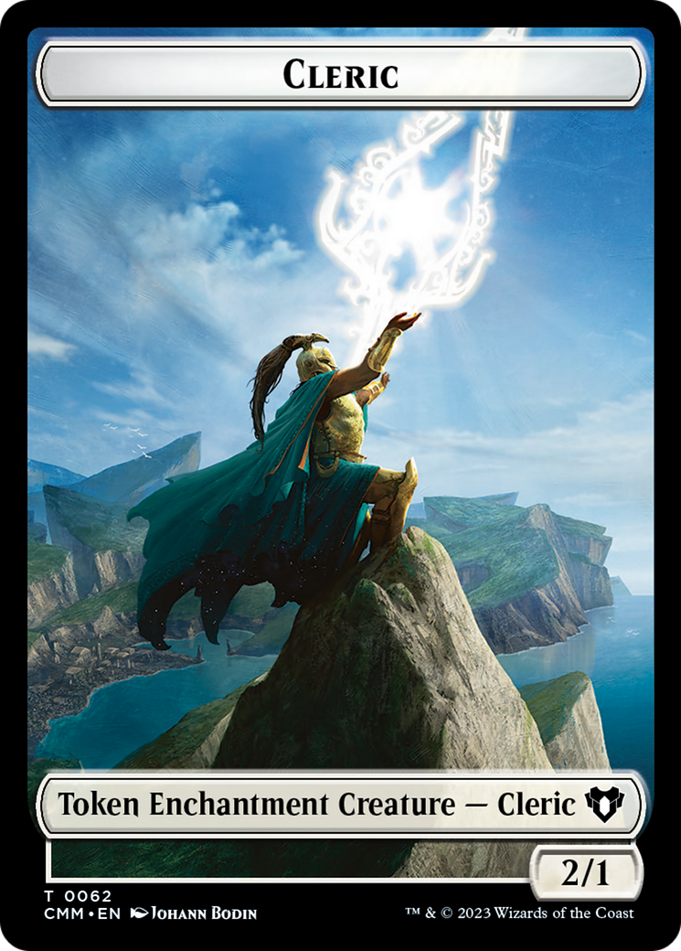 Elf Warrior // Cleric Double-Sided Token [Commander Masters Tokens] - Destination Retro
