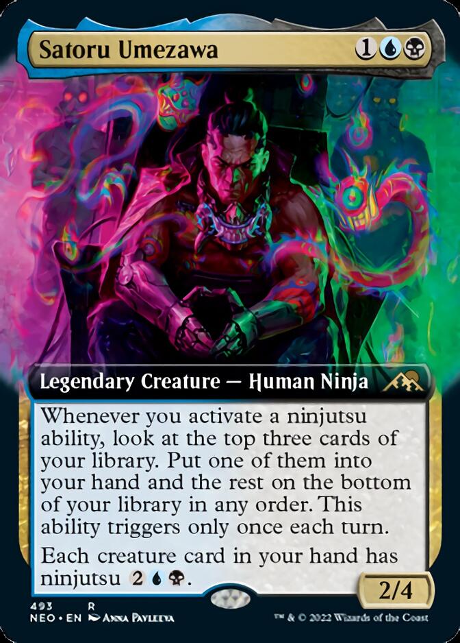 Satoru Umezawa (Extended Art) [Kamigawa: Neon Dynasty] - Destination Retro