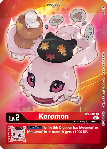 Koromon [BT9-001] (Alternative Art - Box Topper) [X Record] - Destination Retro
