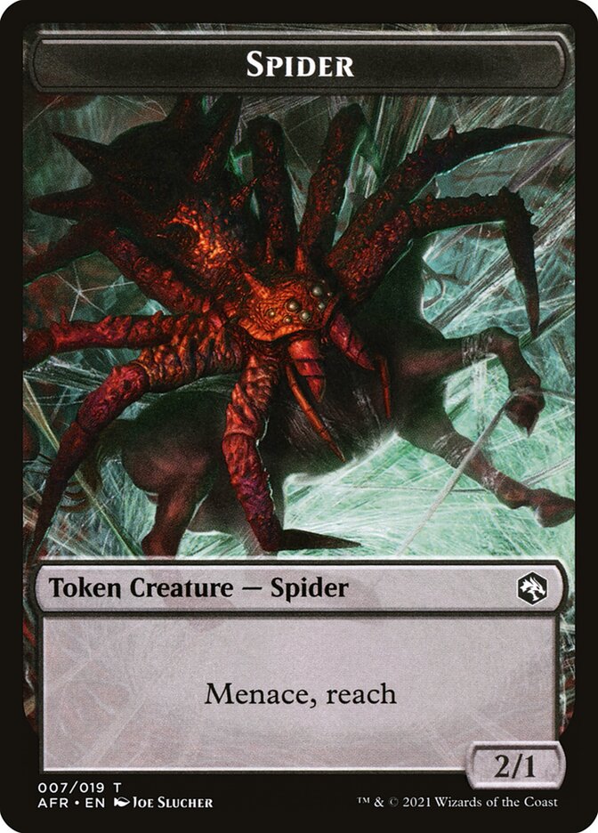 Spider // Icingdeath, Frost Tongue Double-Sided Token [Dungeons & Dragons: Adventures in the Forgotten Realms Tokens] - Destination Retro