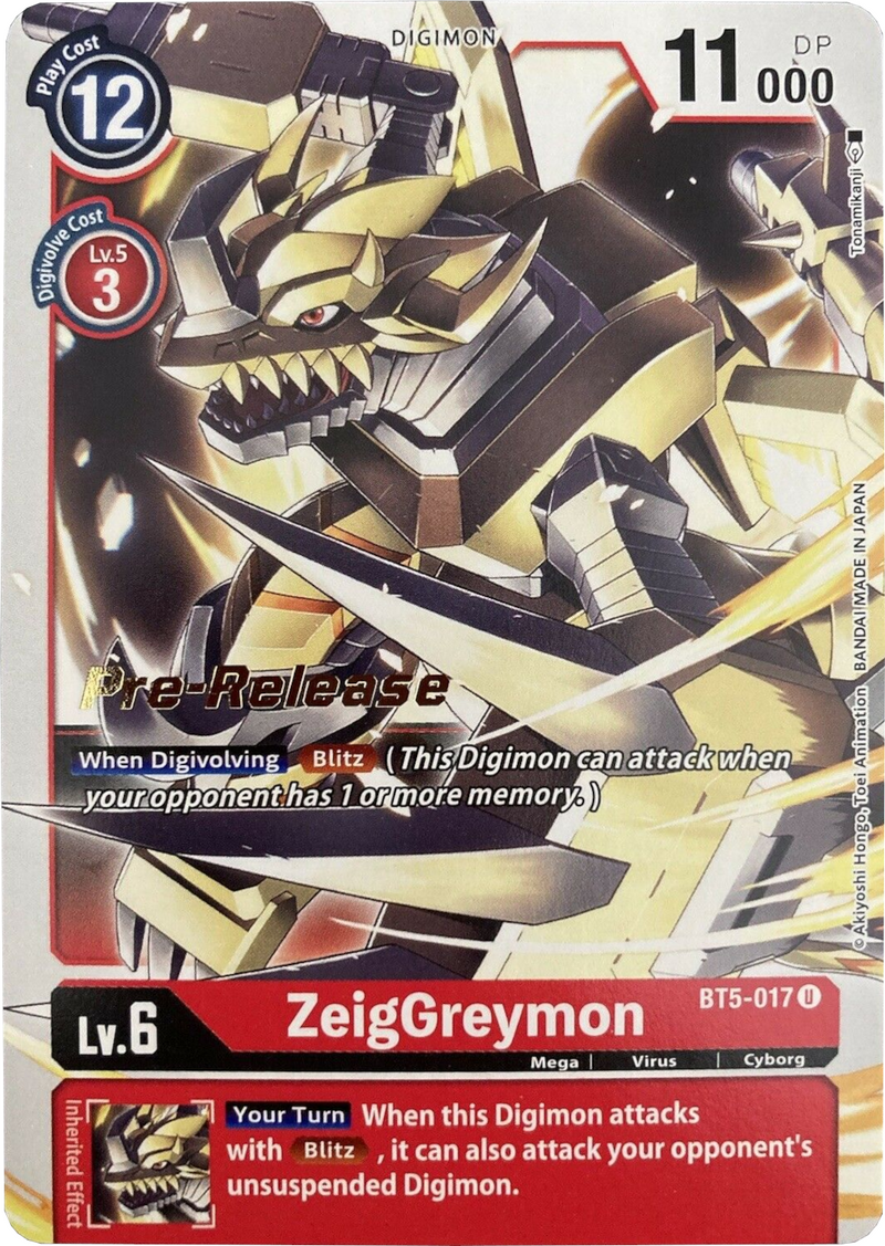 ZeigGreymon [BT5-017] [Battle of Omni Pre-Release Promos] - Destination Retro