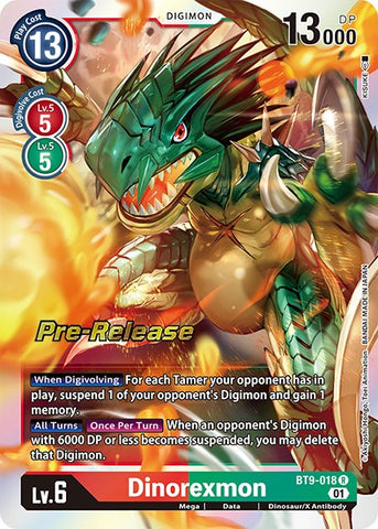 Dinorexmon [BT9-018] [X Record Pre-Release Promos] - Destination Retro