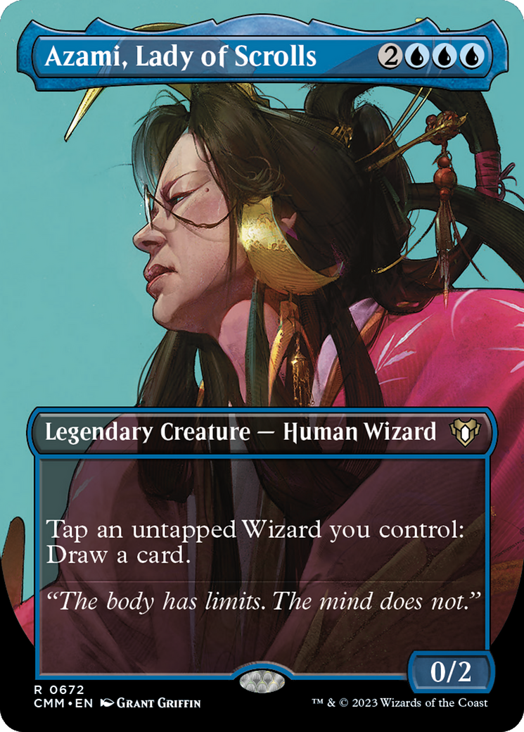 Azami, Lady of Scrolls (Borderless Profile) [Commander Masters] - Destination Retro
