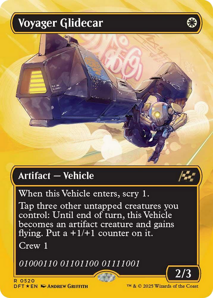 Voyager Glidecar (Borderless) (First-Place Foil) [Aetherdrift] - Destination Retro