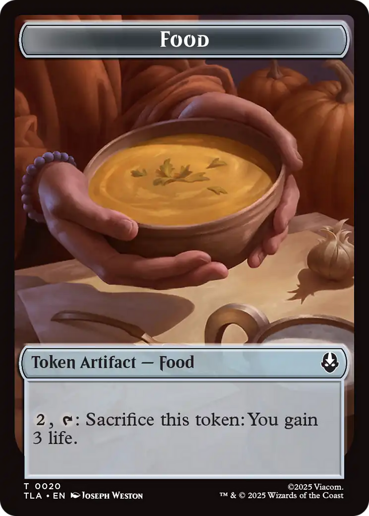 Food (0020) // Ally (0007) Double-Sided Token [Avatar: The Last Airbender Tokens] - Destination Retro