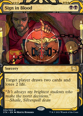 Sign in Blood (Foil Etched) [Strixhaven: Mystical Archive] - Destination Retro