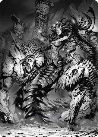 Vraska, Betrayal's Sting Art Card [Phyrexia: All Will Be One Art Series] - Destination Retro