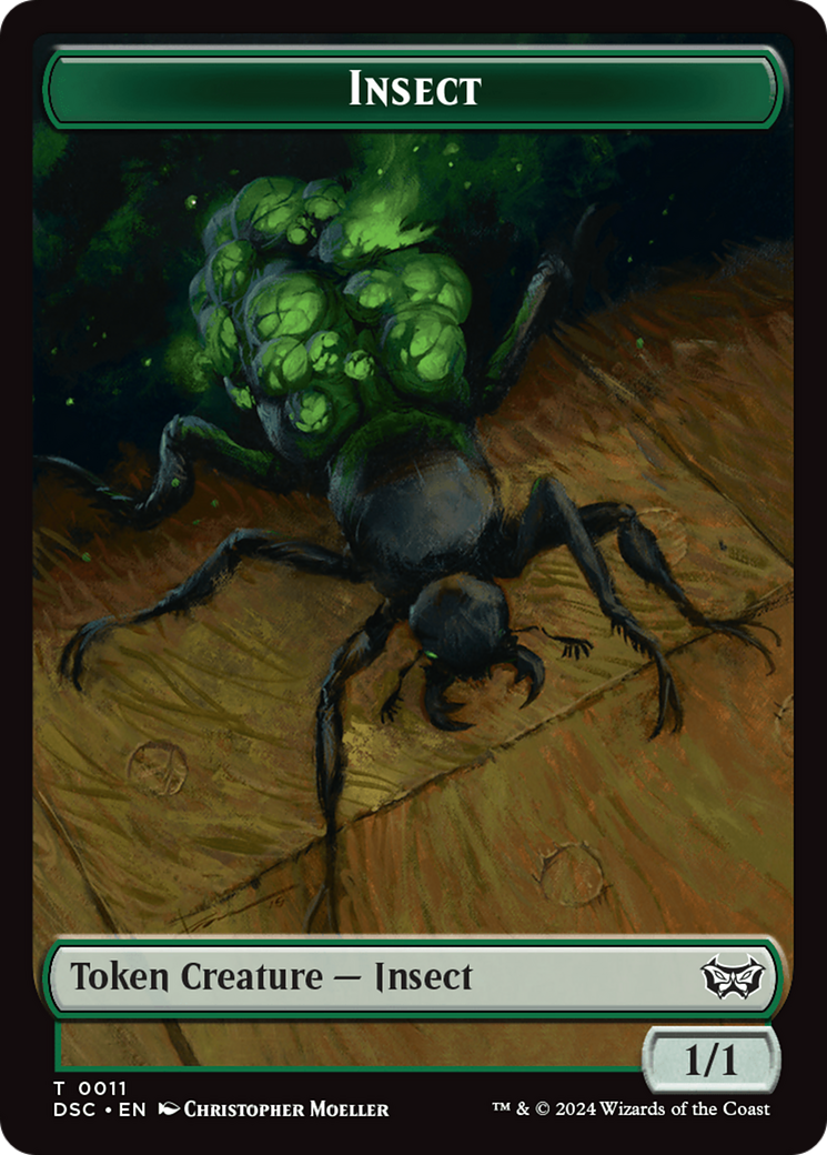Insect (0011) // Shapeshifter Double-Sided Token [Duskmourn: House of Horror Commander Tokens] - Destination Retro